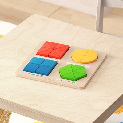 Bright Beginnings Commercial Grade Birch Plywood STEM Geometric Shape Building Puzzle Board - View 2