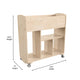 Commercial Wooden Classroom Mobile Storage Cart with 10 Compartments, Natural