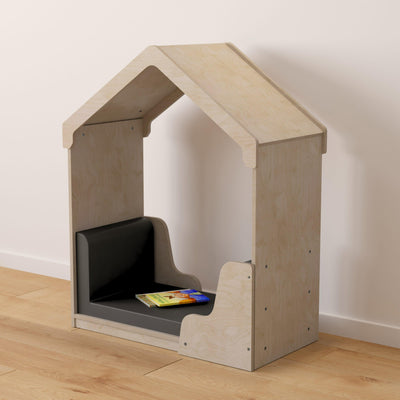 Bright Beginnings Commercial Grade Quiet Corner Reading Nook with Padded Soft Seating & Greenguard Certified Wood - View 2