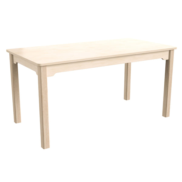 Commercial 23.5 x 47.25 Rectangular Wooden Classroom Activity Table - Beech