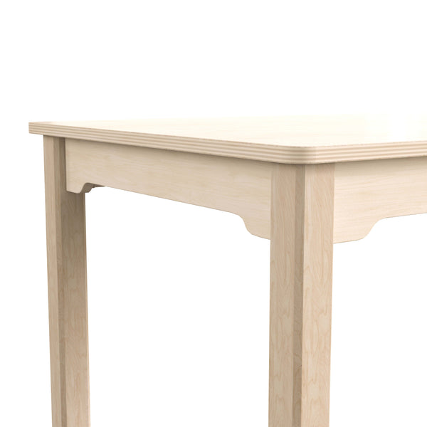 Commercial 23.5 x 47.25 Rectangular Wooden Classroom Activity Table - Beech