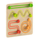 Commercial Grade Wooden STEM Sliding Shapes Learning Board-Natural/Multicolor