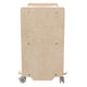 Commercial Grade Natural Finish Wooden Classroom 3 Shelf Mobile Storage Cart