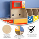 Wooden Commercial Grade Kid's Kitchen Cabinet with Microwave and Storage