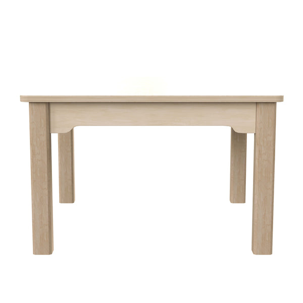 Commercial Grade 23.5inch Square Wooden Preschool Classroom Activity Table - Beech