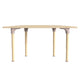 Commercial Grade Adjustable Height Trapezoid Wood Activity Table - Beech