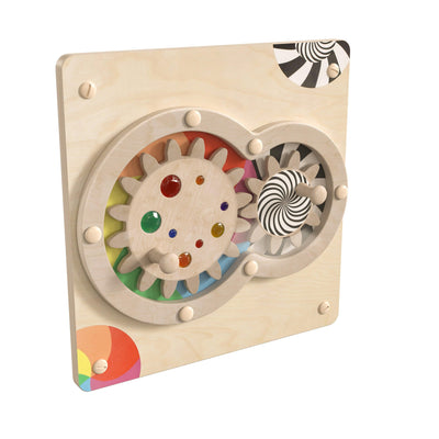 Bright Beginnings Commercial Grade Wooden Turning Gears STEAM Wall Accessory Board