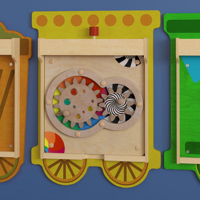 Bright Beginnings Commercial Grade Wooden Turning Gears STEAM Wall Accessory Board - View 2