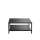 All-Weather Black Commercial Grade Indoor/Outdoor Metal 2 Tier Coffee Table