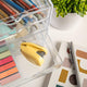 Clear Plastic Desktop Storage with 2 Half Moon Opening Pullout Drawers-2 Pack