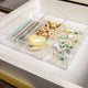 Set of 3 Clear Plastic Stackable Desktop Storage Organizer Trays - 3" x 7.5"