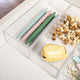 Set of 3 Clear Plastic Stackable Desktop Storage Organizer Trays - 3" x 7.5"