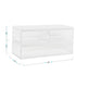 Clear/White |#| Premium Clear Plastic Storage Bins with White MDF Lids-2-SM/1-MED
