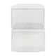 Clear/White |#| Premium Clear Plastic Storage Bins with White MDF Lids-2-SM/1-MED