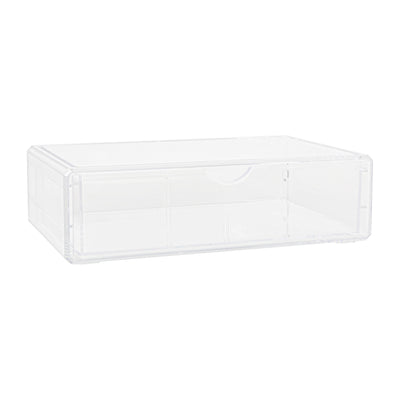 Brody Plastic Stackable Office Desktop Organizer Box with Drawer
