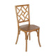 Pecan |#| Commercial Solid Wood Stackable Dining Chair with Intricate Back Detail in Pecan