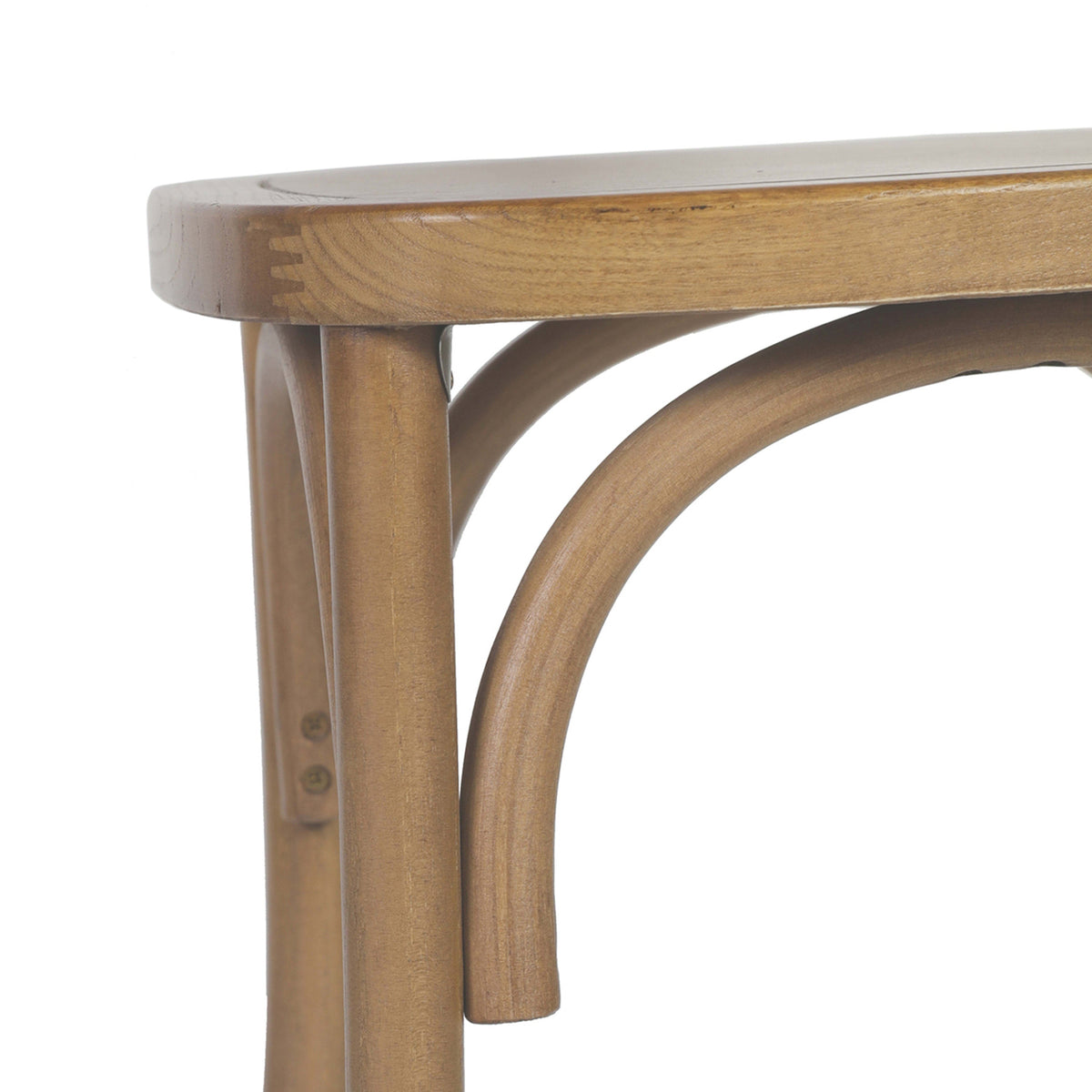 Pecan |#| Commercial Solid Wood Stackable Dining Chair with Intricate Back Detail in Pecan