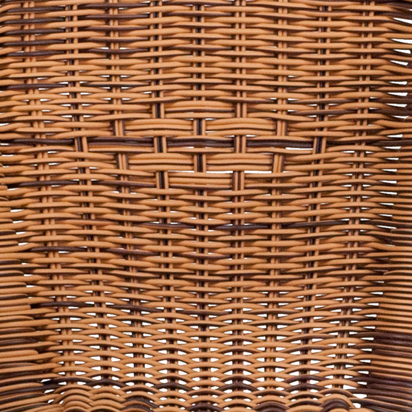 Dark Brown Rattan/Red Bamboo-Aluminum Frame |#| Dark Brown Rattan Restaurant Patio Chair with Red Bamboo-Aluminum Frame