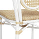 Natural/White Frame |#| All-Weather Commercial Paris Chair with White Metal Frame-Natural