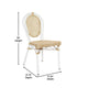 Natural/White Frame |#| All-Weather Commercial Paris Chair with White Metal Frame-Natural