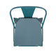 Kelly Blue-Teal/Teal-Blue |#| All-Weather Counter Height Stool with Poly Resin Seat - Kelly-Blue Teal/Teal