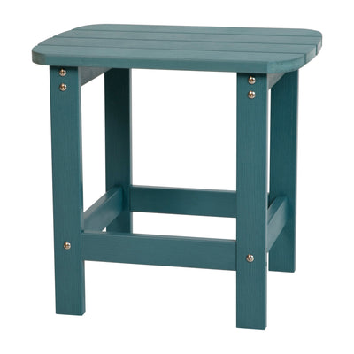 Charlestown All-Weather Poly Resin Wood Commercial Grade Adirondack Side Table - View 1