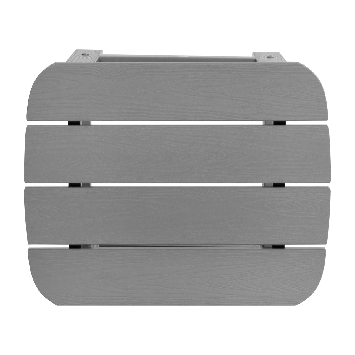 Gray |#| All-Weather Poly Resin Adirondack Side Table in Gray - Patio Table