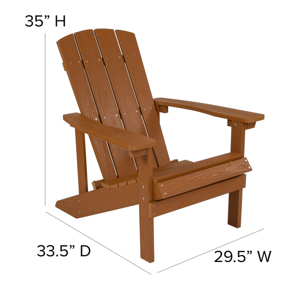 Teak/Blue |#| Indoor/Outdoor Teak Adirondack Chairs with Blue Cushions - Set of 2
