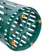 Green |#| Commercial Outdoor Round Slatted Steel 37 Gallon Trash Can with Inner Bin in Grn