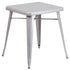 Commercial Grade 23.75" Square Metal Indoor-Outdoor Table
