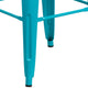 Crystal Teal-Blue |#| 30inch High Backless Crystal Teal-Blue Indoor-Outdoor Barstool - Patio Chair