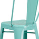 Mint Green |#| 30inch High Mint Green Metal Indoor-Outdoor Barstool with Back