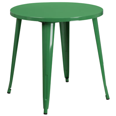 Commercial Grade 30" Round Metal Indoor-Outdoor Table - View 1