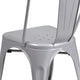 Silver |#| Silver Metal Indoor-Outdoor Stackable Chair - Restaurant Chair - Bistro Chair