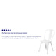 White |#| White Metal Indoor-Outdoor Stackable Chair - Restaurant Chair - Bistro Chair