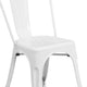 White |#| White Metal Indoor-Outdoor Stackable Chair - Restaurant Chair - Bistro Chair