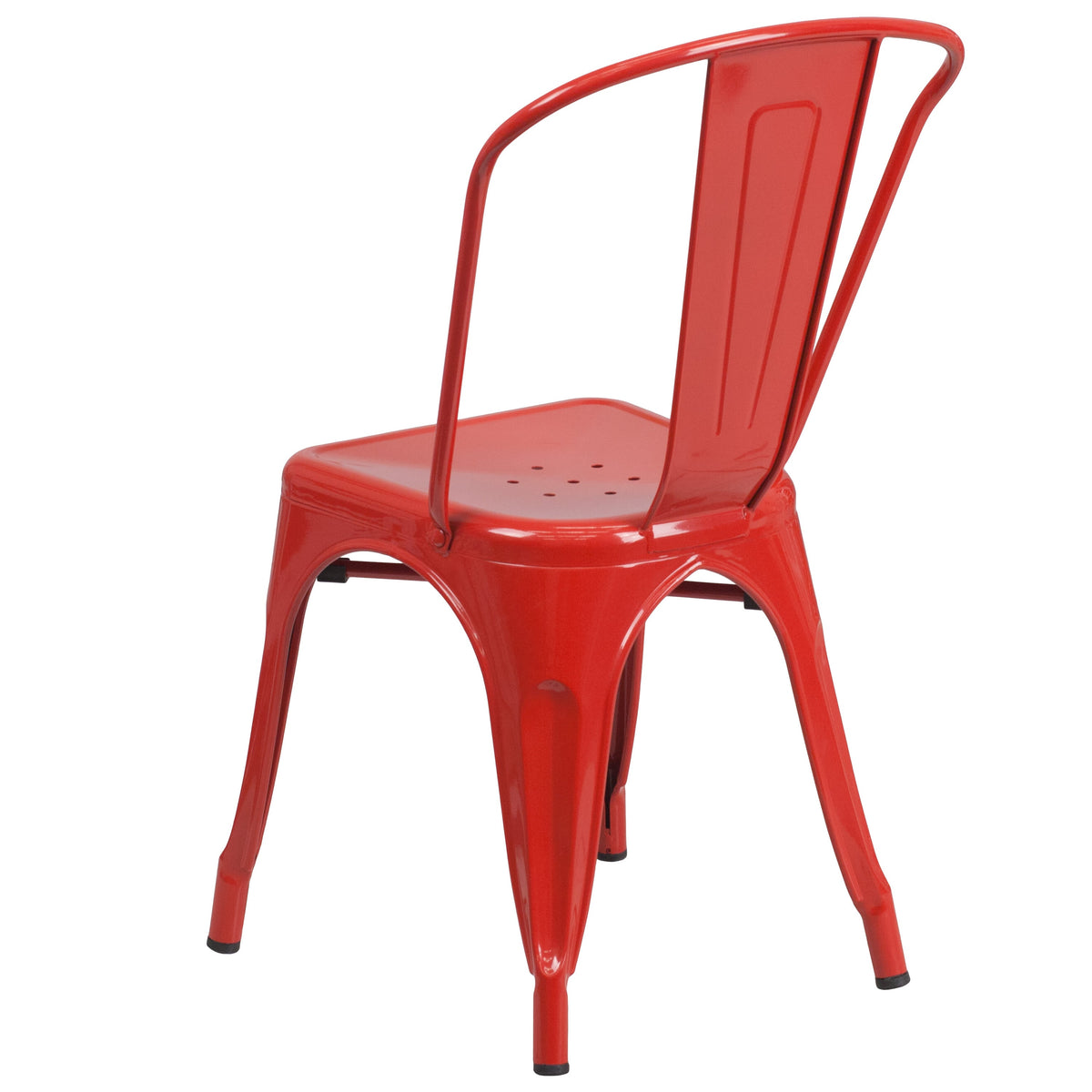 Red |#| Red Metal Indoor-Outdoor Stackable Chair - Restaurant Chair - Bistro Chair