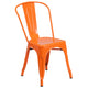 Orange |#| Orange Metal Indoor-Outdoor Stackable Chair - Restaurant Chair - Bistro Chair