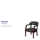 Black LeatherSoft |#| Black LeatherSoft Conference Chair with Accent Nail Trim - Library Chair