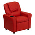 Contemporary Kids Recliner with Cup Holder and Headrest