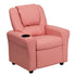 Contemporary Kids Recliner with Cup Holder and Headrest