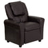 Contemporary Kids Recliner with Cup Holder and Headrest