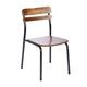 Antique Copper |#| Commercial Solid Wood Dining Chair with Black Frame and Antique Copper Finish