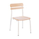 Antique White |#| Commercial Solid Wood Dining Chair with White Frame and Antique White Finish