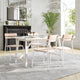 Antique White |#| Commercial Solid Wood Dining Chair with White Frame and Antique White Finish