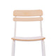 Antique White |#| Commercial Solid Wood Dining Chair with White Frame and Antique White Finish