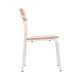 Antique White |#| Commercial Solid Wood Dining Chair with White Frame and Antique White Finish