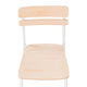 Antique White |#| Commercial Solid Wood Dining Chair with White Frame and Antique White Finish