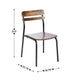 Antique Copper |#| Commercial Solid Wood Dining Chair with Black Frame and Antique Copper Finish