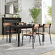Antique Copper |#| Commercial Solid Wood Dining Chair with Black Frame and Antique Copper Finish